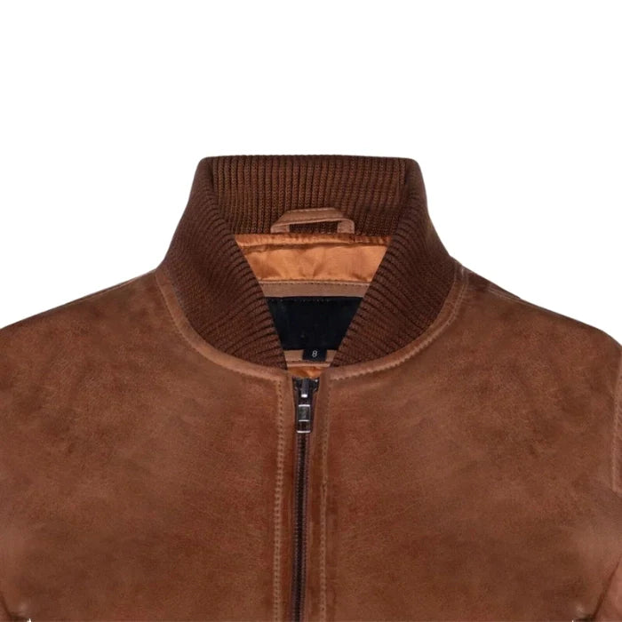 Classic MA-1 Leather Bomber Jacket
