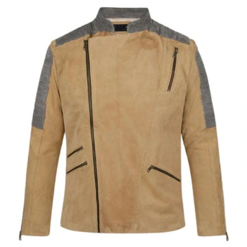 Frontier Desert Suede Biker-Style Moto Jacket