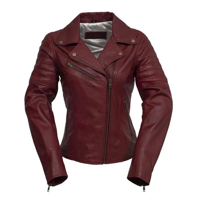 Women's Side-Laced Moto Leather Jacket