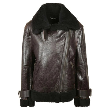 Mirelda Sheepskin Shearling-Trimmed Aviator Jacket