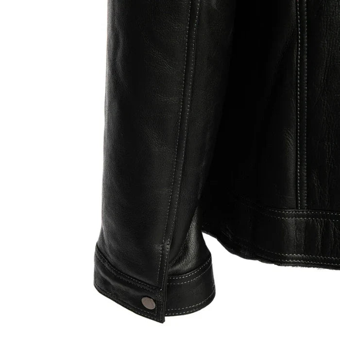 Apex Black Trucker Shearling Jacket