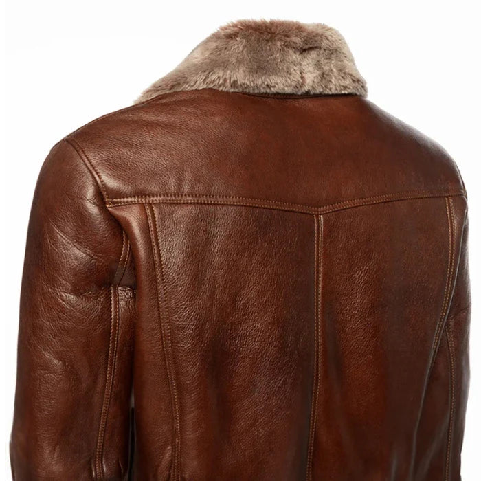 Apex Brown Trucker Shearling Jacket