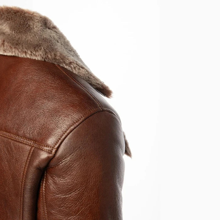Apex Brown Trucker Shearling Jacket