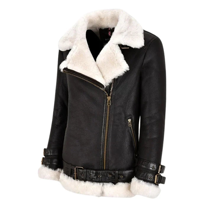 Belvoire Sheepskin B3 Aviator Shearling Bomber Jacket