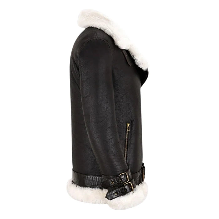 Belvoire Sheepskin B3 Aviator Shearling Bomber Jacket