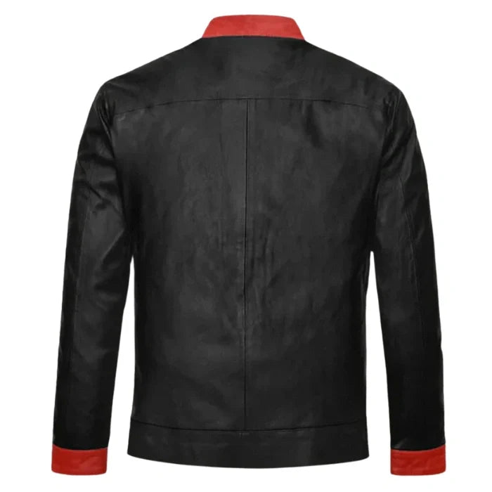 Black Redflare Moto Leather Jacket