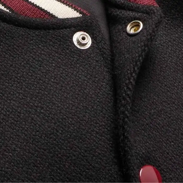 Astor Signature Black Wool Varsity & Leather Sleeves