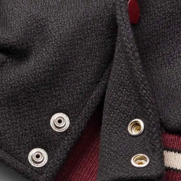 Astor Signature Black Wool Varsity & Leather Sleeves