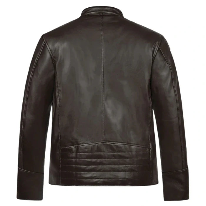 Chestnut Stride Moto Leather Jacket