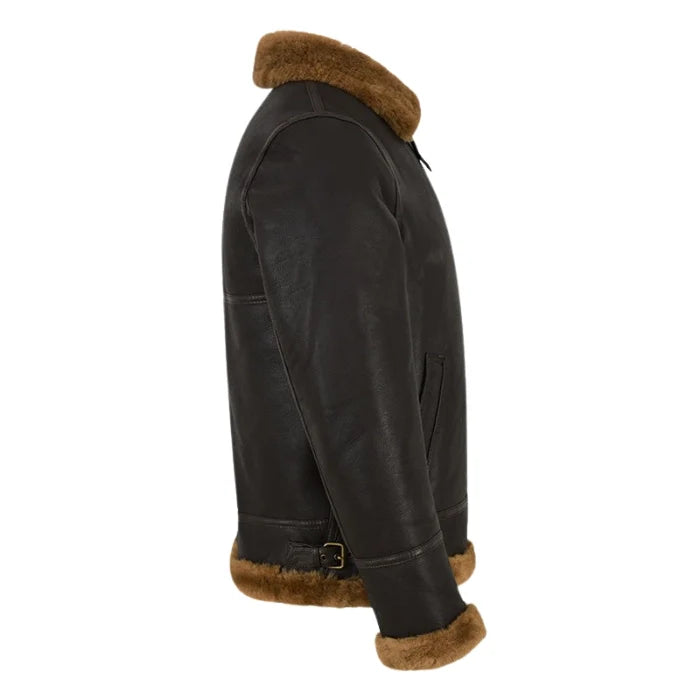 Molvik B3 Shearling Flying Leather Bomber Jacket Sheepskin Ginger Fur