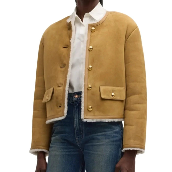 Pirelle Chic Winter Lamb Shearling Short Jacket