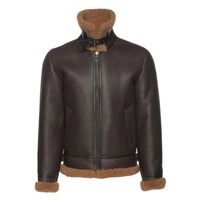 Polar Brown B3 Shearling Bomber Jacket