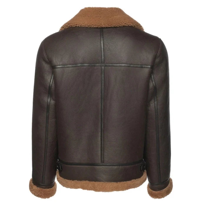 Polar Brown B3 Shearling Bomber Jacket