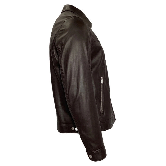 Refined Men's Zipped Lambskin Leather Jacket