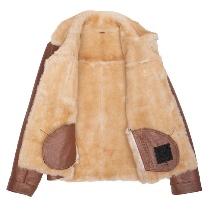 High Western Trucker Shearling Coat