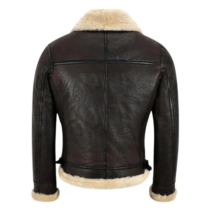 Valkor Sheepskin B3 Bomber Shearling Jacket Brown