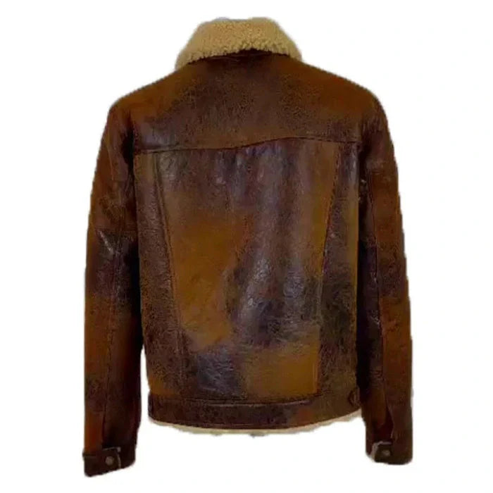 Tundra Vintage Trucker Style Shearling Jacket