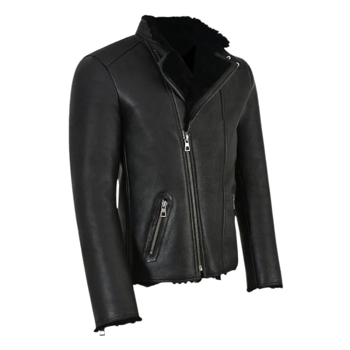 Velmor Sheepskin Shearling Leather Flight Jacket